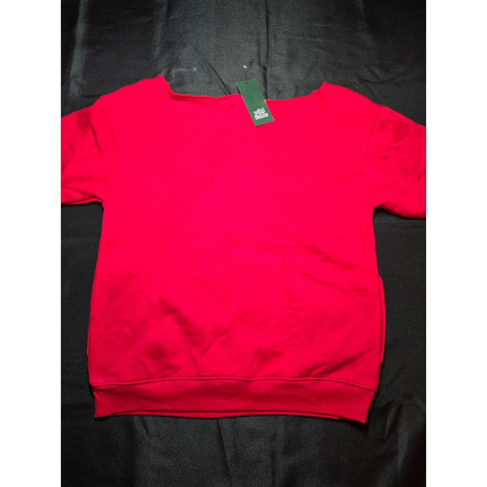 Wild Fable Hard Pass Graphic Sweatshirt Red Crewneck Pullover - Picture 3 of 7